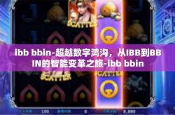 ibb bbin-超越数字鸿沟，从IBB到BBIN的智能变革之旅-ibb bbin