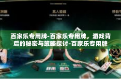 百家乐专用牌-百家乐专用牌，游戏背后的秘密与策略探讨-百家乐专用牌