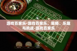 游戏百家乐-游戏百家乐，策略、乐趣与挑战-游戏百家乐