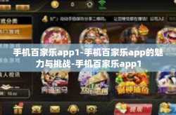 手机百家乐app1-手机百家乐app的魅力与挑战-手机百家乐app1