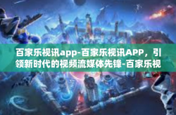 百家乐视讯app-百家乐视讯APP，引领新时代的视频流媒体先锋-百家乐视讯app