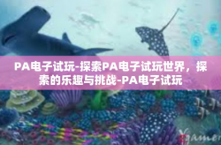 PA电子试玩-探索PA电子试玩世界，探索的乐趣与挑战-PA电子试玩