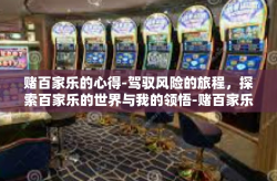 赌百家乐的心得-驾驭风险的旅程，探索百家乐的世界与我的领悟-赌百家乐的心得