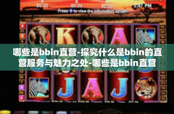哪些是bbin直营-探究什么是bbin的直营服务与魅力之处-哪些是bbin直营