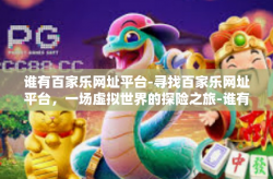 谁有百家乐网址平台-寻找百家乐网址平台，一场虚拟世界的探险之旅-谁有百家乐网址平台