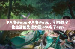 PA电子app-PA电子app，引领数字化生活的先锋力量-PA电子app