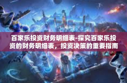 百家乐投资财务明细表-探究百家乐投资的财务明细表，投资决策的重要指南-百家乐投资财务明细表