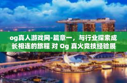 og真人游戏网-篇章一，与行业探索成长相连的旅程 对 Og 真火竞技经验展开讨论的一次探讨-og真人游戏网