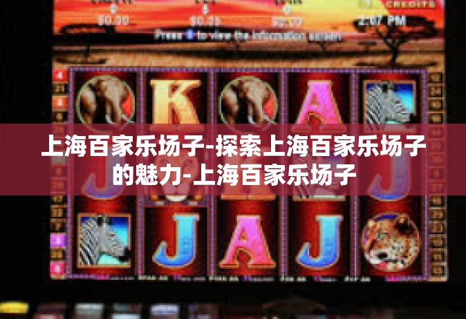 上海百家乐场子-探索上海百家乐场子的魅力-上海百家乐场子