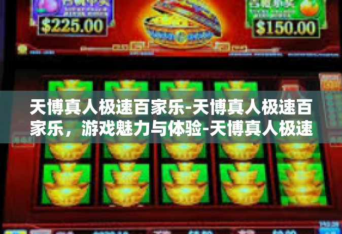 天博真人极速百家乐-天博真人极速百家乐，游戏魅力与体验-天博真人极速百家乐