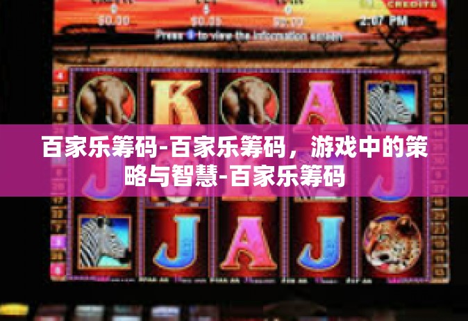 百家乐筹码-百家乐筹码，游戏中的策略与智慧-百家乐筹码